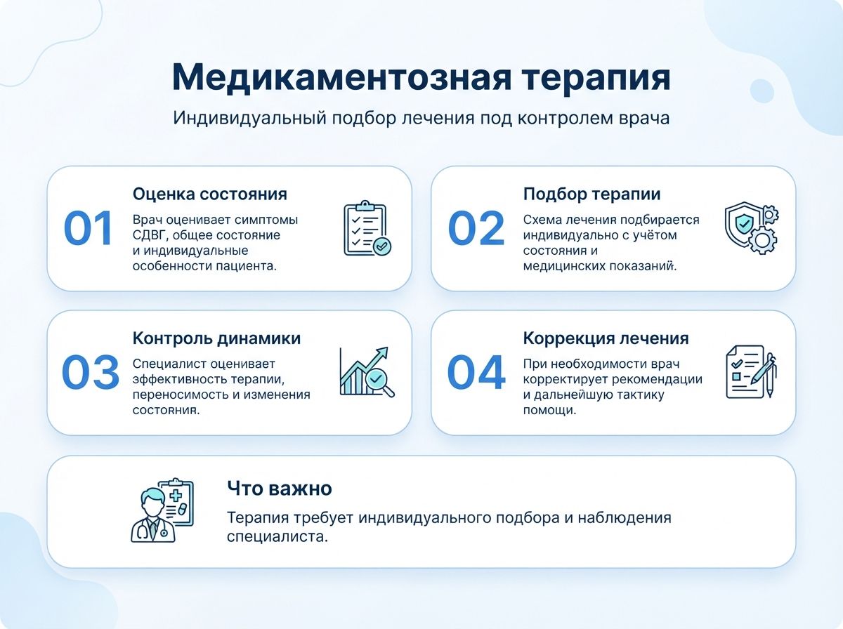 Лечение СДВГ в Курске у детей и взрослыхинфографика